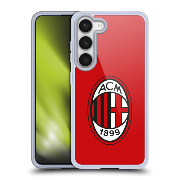 AC Milan Crest Full Colour Red Soft Gel Case for Samsung Galaxy S23 5G & MagSafe