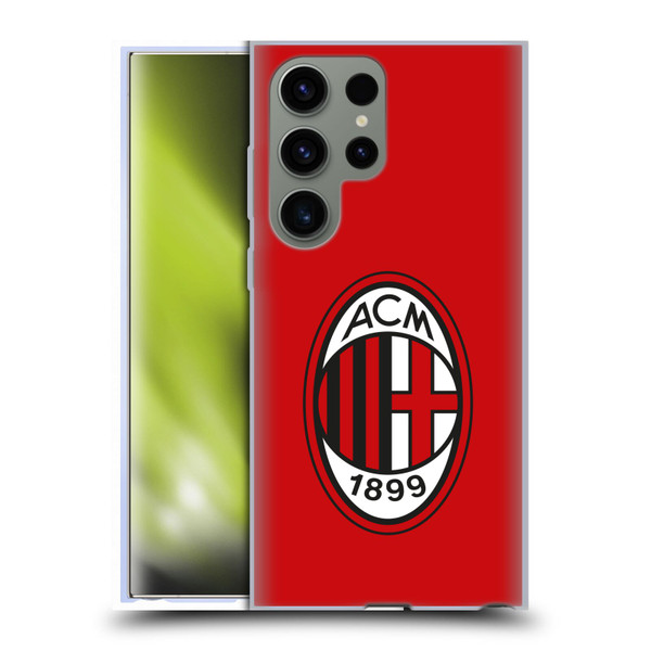 AC Milan Crest Full Colour Red Soft Gel Case for Samsung Galaxy S23 Ultra 5G