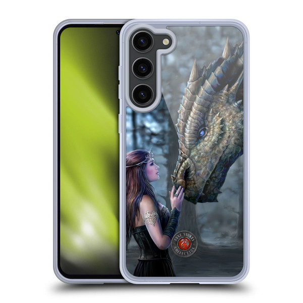 Anne Stokes Dragon Friendship Once Upon A Time Soft Gel Case for Samsung Galaxy S23+ 5G