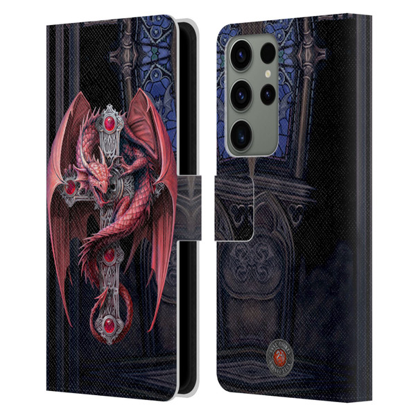 Anne Stokes Dragons Gothic Guardians Leather Book Wallet Case Cover For Samsung Galaxy S23 Ultra 5G