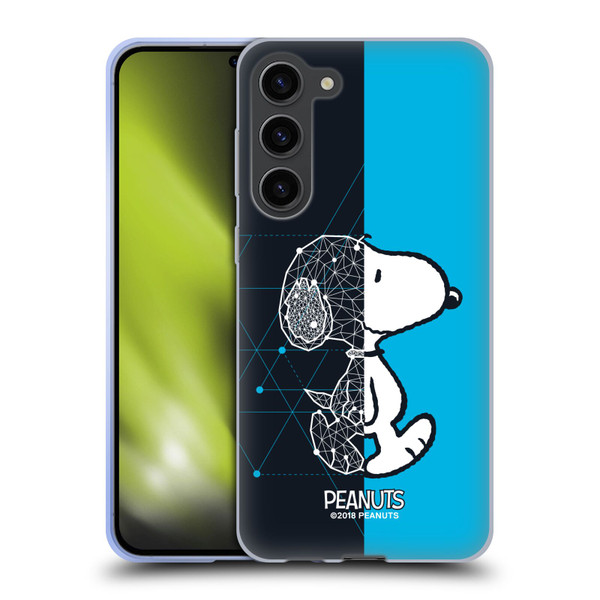 Peanuts Halfs And Laughs Snoopy Geometric Soft Gel Case for Samsung Galaxy S23+ 5G