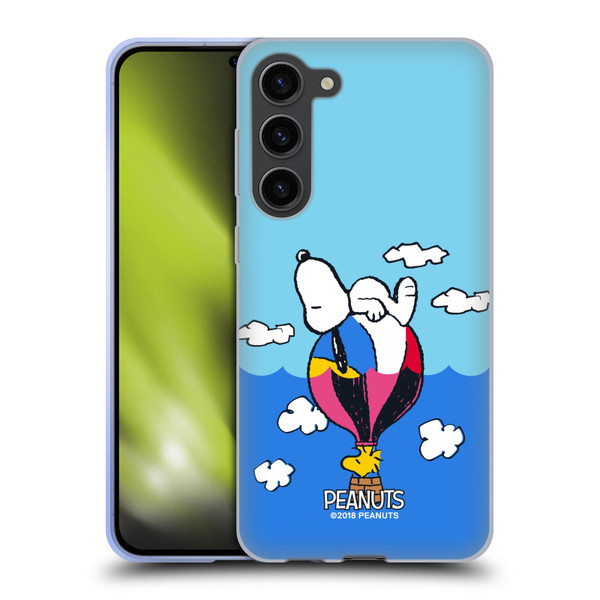 Peanuts Halfs And Laughs Snoopy & Woodstock Balloon Soft Gel Case for Samsung Galaxy S23+ 5G