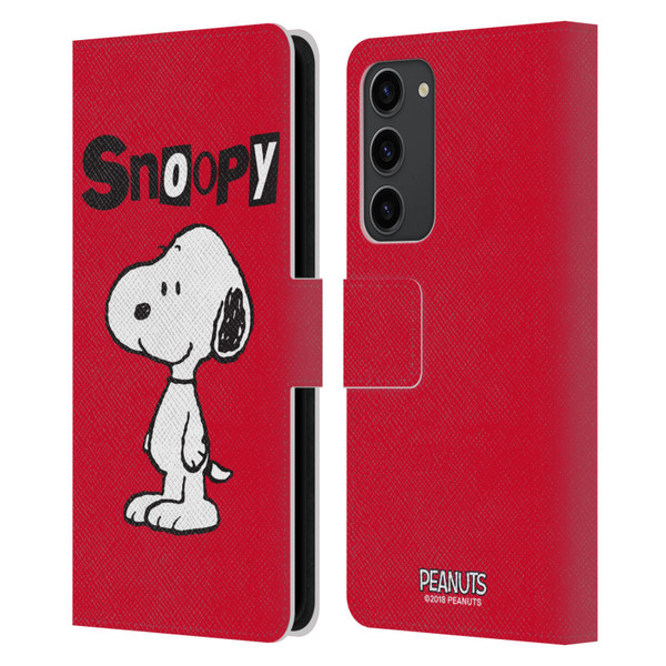Peanuts Characters Snoopy Leather Book Wallet Case Cover For Samsung Galaxy S23+ 5G