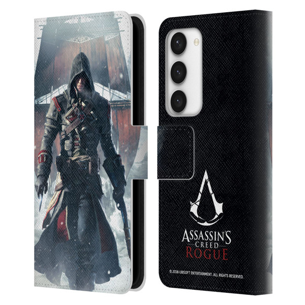 Assassin's Creed Rogue Key Art Shay Cormac Ship Leather Book Wallet Case Cover For Samsung Galaxy S23 5G