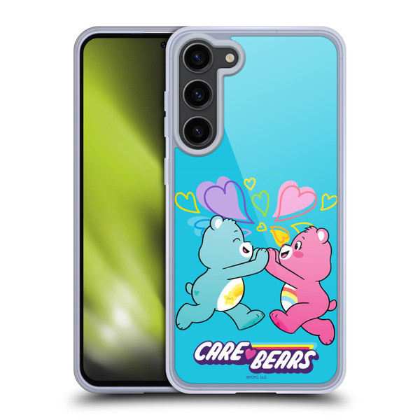 Care Bears Characters Funshine, Cheer And Grumpy Group 2 Soft Gel Case for Samsung Galaxy S23+ 5G