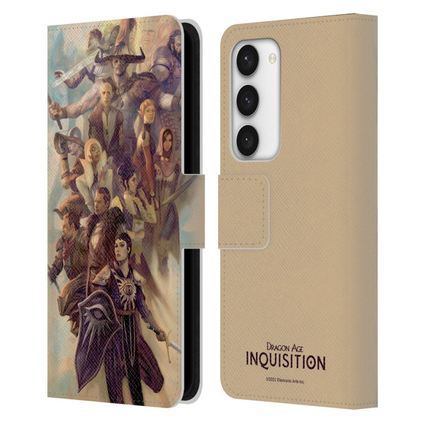 EA Bioware Dragon Age Inquisition Graphics Companions And Advisors Leather Book Wallet Case Cover For Samsung Galaxy S23 5G
