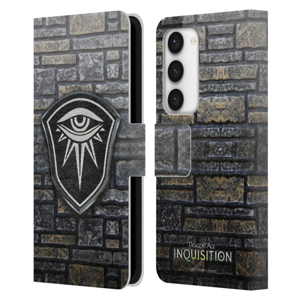 EA Bioware Dragon Age Inquisition Graphics Distressed Crest Leather Book Wallet Case Cover For Samsung Galaxy S23 5G