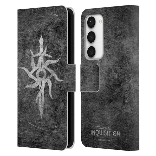 EA Bioware Dragon Age Inquisition Graphics Distressed Symbol Leather Book Wallet Case Cover For Samsung Galaxy S23 5G