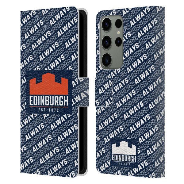 Edinburgh Rugby Graphics Logo Pattern Leather Book Wallet Case Cover For Samsung Galaxy S23 Ultra 5G