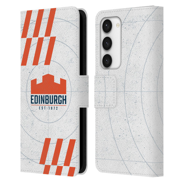 Edinburgh Rugby Logo Art White Leather Book Wallet Case Cover For Samsung Galaxy S23 5G