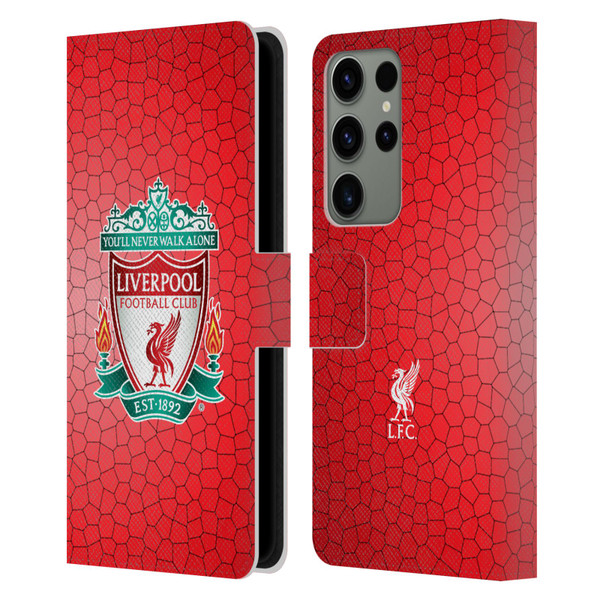 Liverpool Football Club Crest 2 Red Pixel 1 Leather Book Wallet Case Cover For Samsung Galaxy S23 Ultra 5G