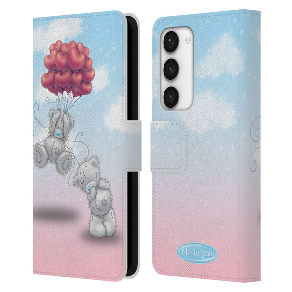 Me To You Classic Tatty Teddy Heart Balloons Leather Book Wallet Case Cover For Samsung Galaxy S23 5G