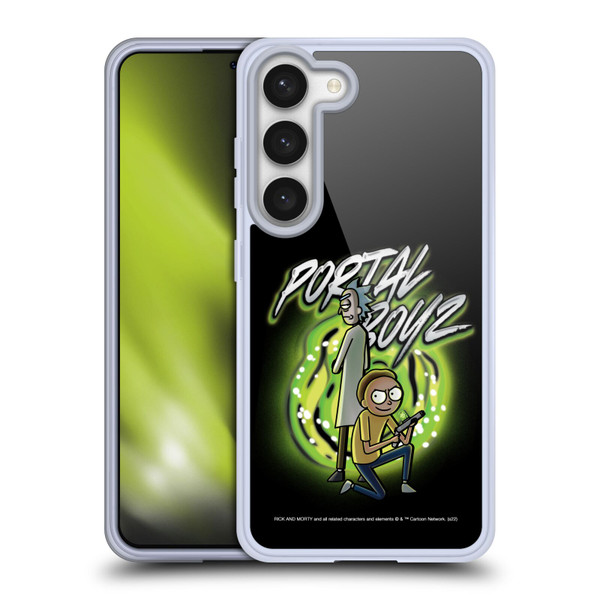 Rick And Morty Season 5 Graphics Portal Boyz Soft Gel Case for Samsung Galaxy S23 5G