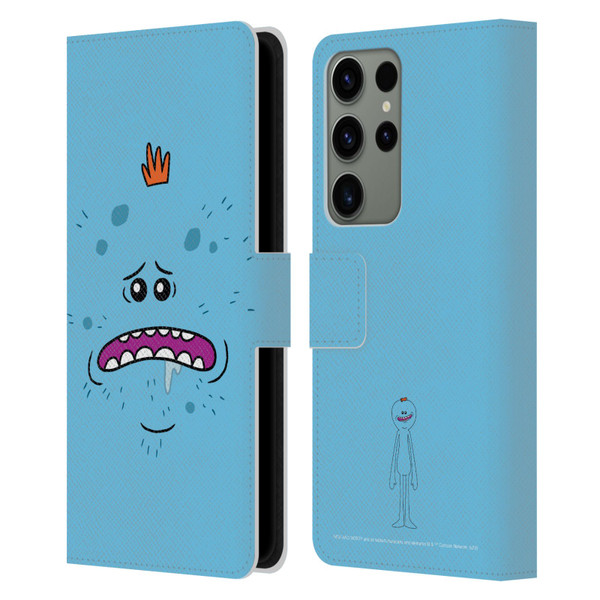 Rick And Morty Season 4 Graphics Mr. Meeseeks Leather Book Wallet Case Cover For Samsung Galaxy S23 Ultra 5G