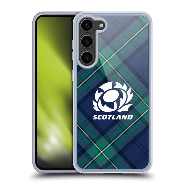 Scotland Rugby Graphics Tartan Oversized Soft Gel Case for Samsung Galaxy S23+ 5G