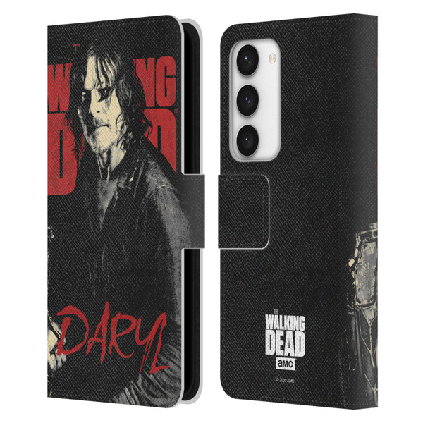 AMC The Walking Dead Season 10 Character Portraits Daryl Leather Book Wallet Case Cover For Samsung Galaxy S23 5G