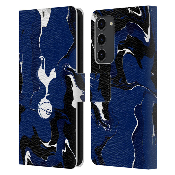 Tottenham Hotspur F.C. Badge Marble Leather Book Wallet Case Cover For Samsung Galaxy S23+ 5G