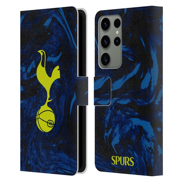 Tottenham Hotspur F.C. 2021/22 Badge Kit Away Leather Book Wallet Case Cover For Samsung Galaxy S23 Ultra 5G