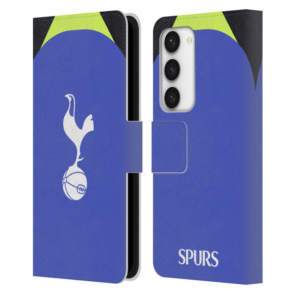 Tottenham Hotspur F.C. 2022/23 Badge Kit Away Leather Book Wallet Case Cover For Samsung Galaxy S23 5G