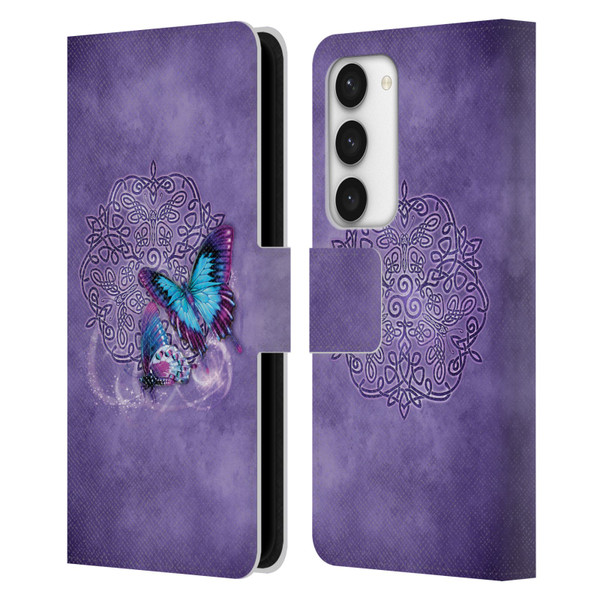 Brigid Ashwood Celtic Wisdom Butterfly Leather Book Wallet Case Cover For Samsung Galaxy S23 5G