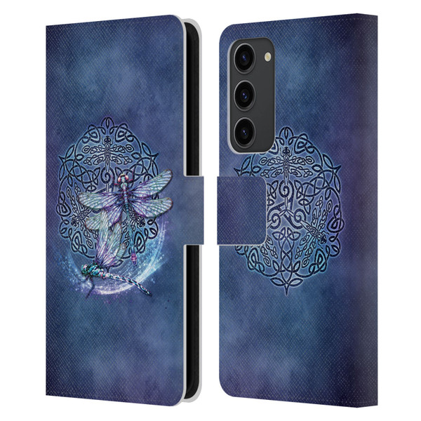 Brigid Ashwood Celtic Wisdom Dragonfly Leather Book Wallet Case Cover For Samsung Galaxy S23+ 5G
