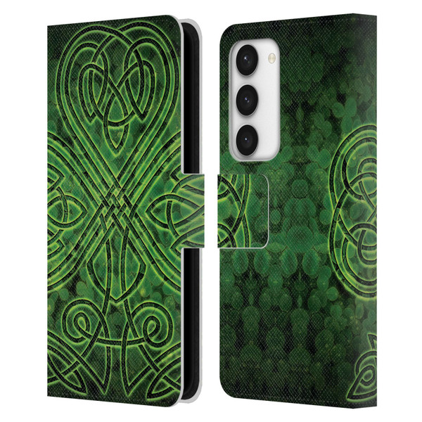 Brigid Ashwood Celtic Wisdom 3 Irish Shamrock Leather Book Wallet Case Cover For Samsung Galaxy S23 5G