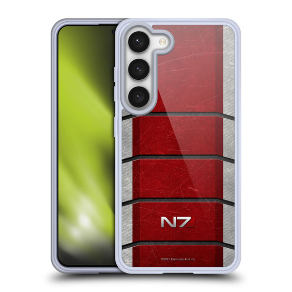 EA Bioware Mass Effect Graphics N7 Logo Armor Soft Gel Case for Samsung Galaxy S23 5G & MagSafe