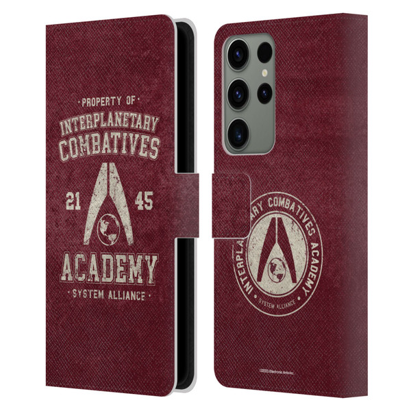 EA Bioware Mass Effect 3 Badges And Logos Interplanetary Combatives Leather Book Wallet Case Cover For Samsung Galaxy S23 Ultra 5G
