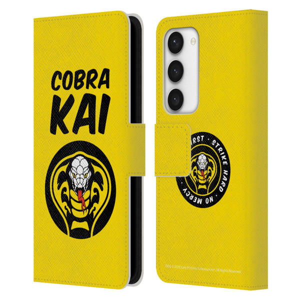 Cobra Kai Composed Art Logo 2 Leather Book Wallet Case Cover For Samsung Galaxy S23 5G