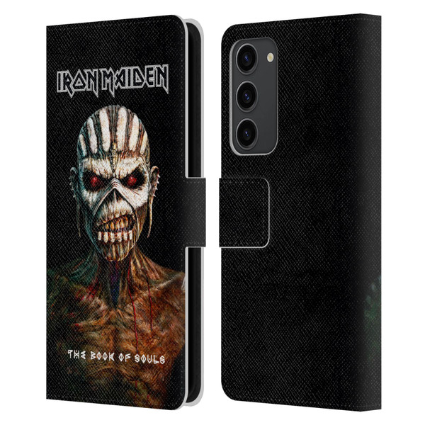 Iron Maiden Album Covers The Book Of Souls Leather Book Wallet Case Cover For Samsung Galaxy S23+ 5G