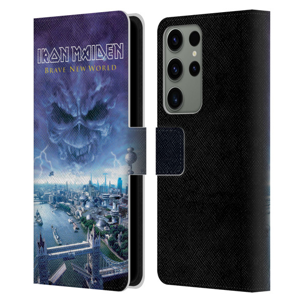 Iron Maiden Album Covers Brave New World Leather Book Wallet Case Cover For Samsung Galaxy S23 Ultra 5G