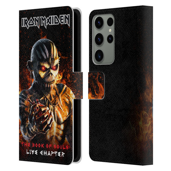 Iron Maiden Tours TBOS Live Chapter Leather Book Wallet Case Cover For Samsung Galaxy S23 Ultra 5G