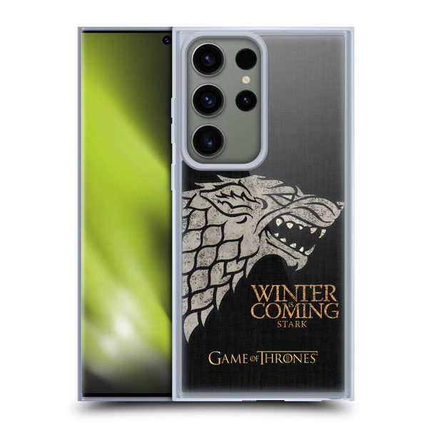 HBO Game of Thrones House Mottos Stark Soft Gel Case for Samsung Galaxy S23 Ultra 5G
