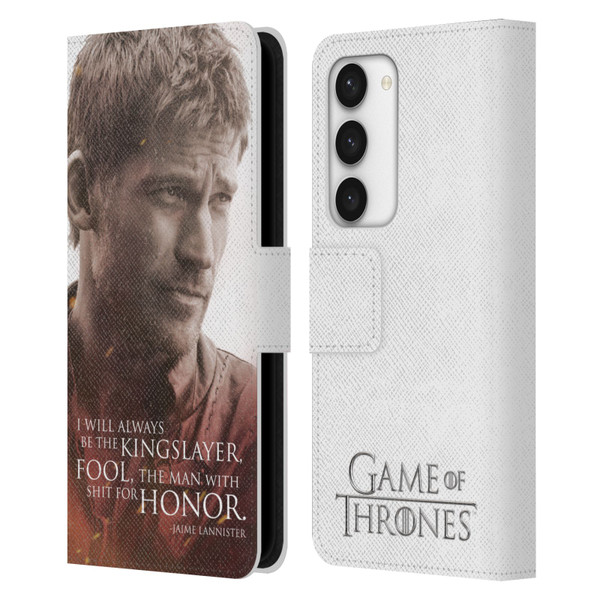 HBO Game of Thrones Character Portraits Jaime Lannister Leather Book Wallet Case Cover For Samsung Galaxy S23 5G
