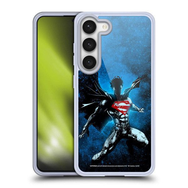 Superman DC Comics 80th Anniversary Splatter Soft Gel Case for Samsung Galaxy S23 5G