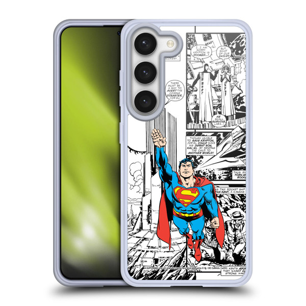 Superman DC Comics Comicbook Art Flight Soft Gel Case for Samsung Galaxy S23 5G & MagSafe