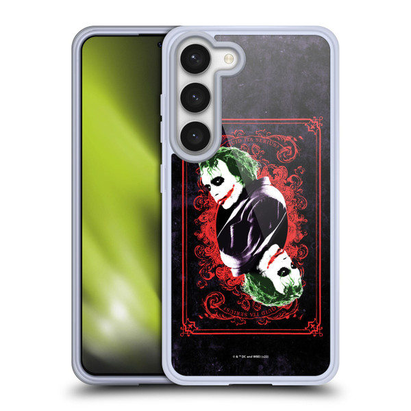 The Dark Knight Graphics Joker Card Soft Gel Case for Samsung Galaxy S23 5G