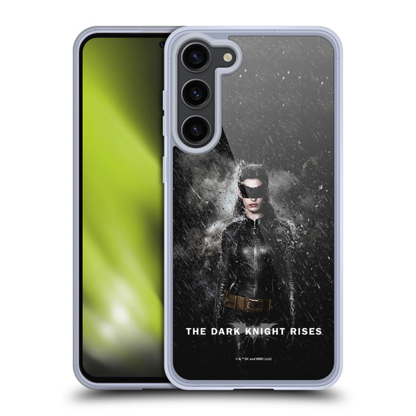 The Dark Knight Rises Key Art Catwoman Rain Poster Soft Gel Case for Samsung Galaxy S23+ 5G