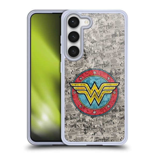 Wonder Woman DC Comics Vintage Art Comics Logo Soft Gel Case for Samsung Galaxy S23 5G