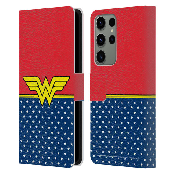 Wonder Woman DC Comics Logos Costume Leather Book Wallet Case Cover For Samsung Galaxy S23 Ultra 5G