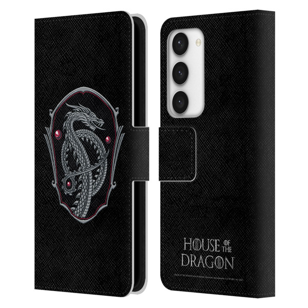 House Of The Dragon: Television Series Graphics Dragon Badge Leather Book Wallet Case Cover For Samsung Galaxy S23 5G