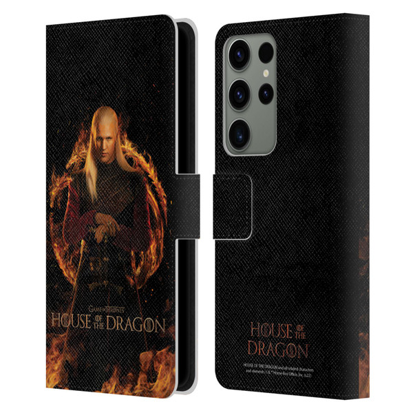 House Of The Dragon: Television Series Key Art Daemon Leather Book Wallet Case Cover For Samsung Galaxy S23 Ultra 5G