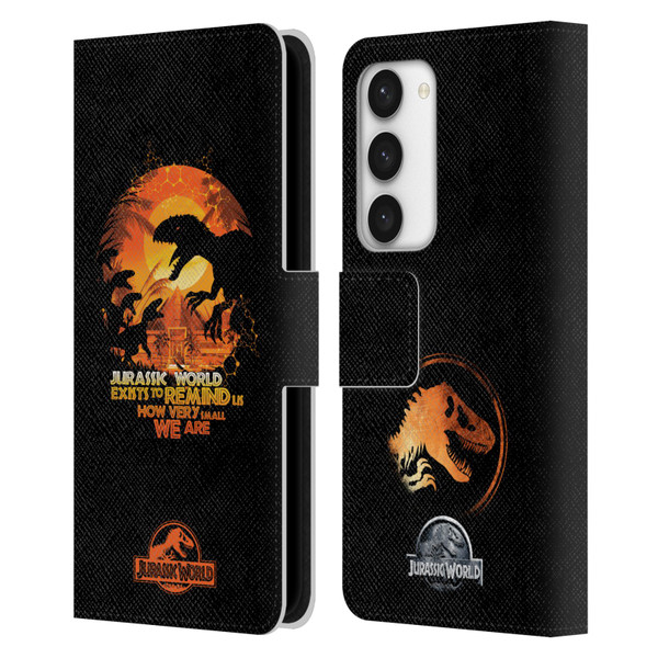 Jurassic World Vector Art Raptors Silhouette Leather Book Wallet Case Cover For Samsung Galaxy S23 5G