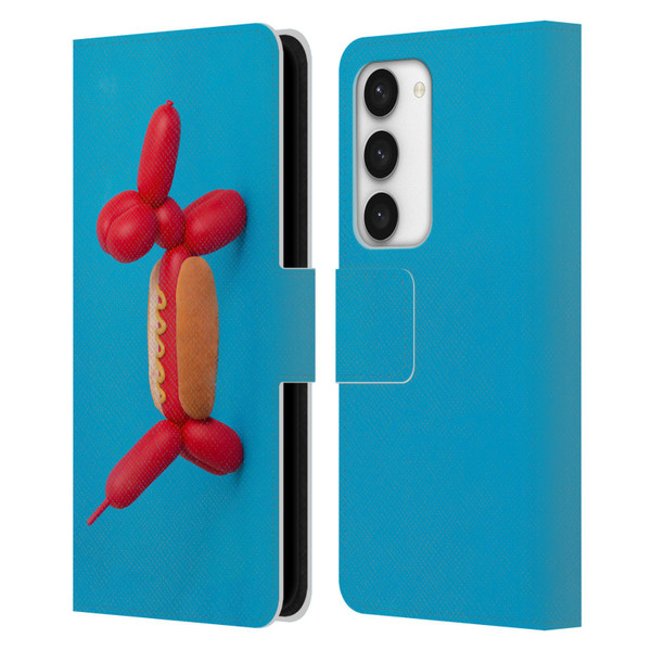 Pepino De Mar Foods Hotdog Leather Book Wallet Case Cover For Samsung Galaxy S23 5G