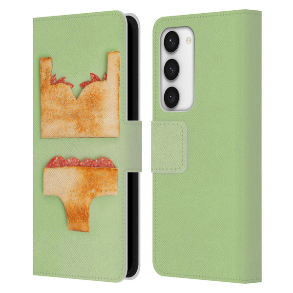 Pepino De Mar Foods Sandwich Leather Book Wallet Case Cover For Samsung Galaxy S23 5G