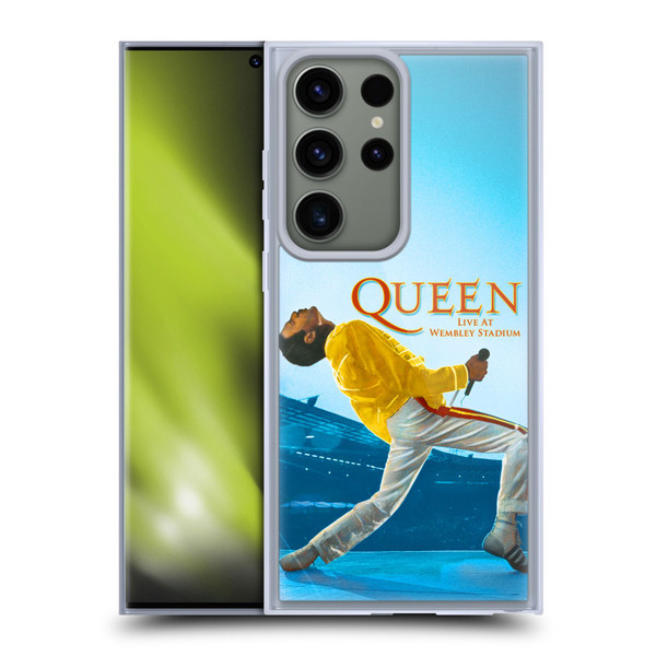 Queen Key Art Freddie Mercury Live At Wembley Soft Gel Case for Samsung Galaxy S23 Ultra 5G