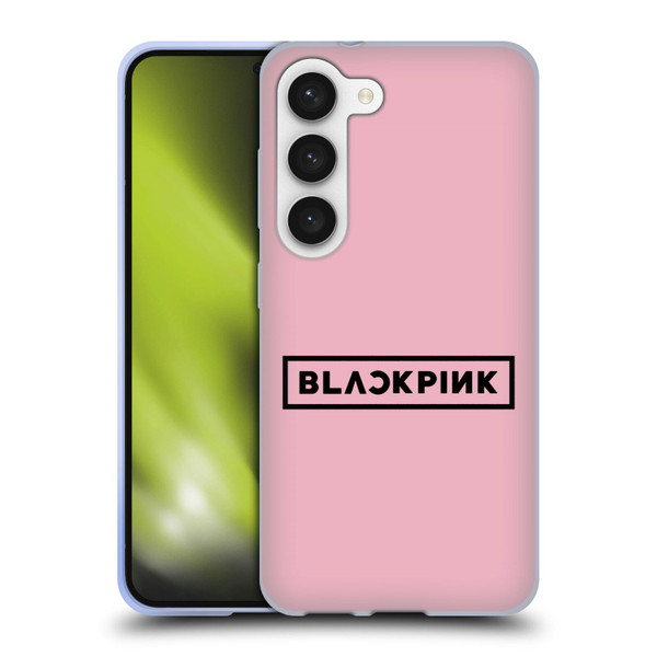 Blackpink The Album Black Logo Soft Gel Case for Samsung Galaxy S23 5G