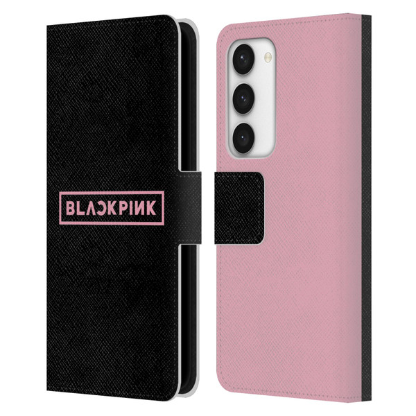 Blackpink The Album Pink Logo Leather Book Wallet Case Cover For Samsung Galaxy S23 5G