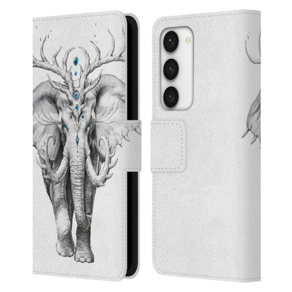 Jonas "JoJoesArt" Jödicke Wildlife 2 Elephant Soul Leather Book Wallet Case Cover For Samsung Galaxy S23 5G
