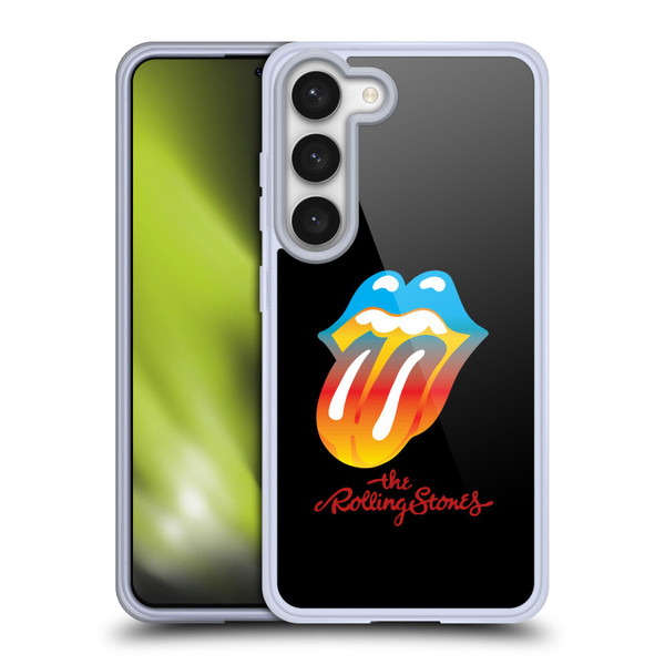 The Rolling Stones Graphics Rainbow Tongue Soft Gel Case for Samsung Galaxy S23 5G